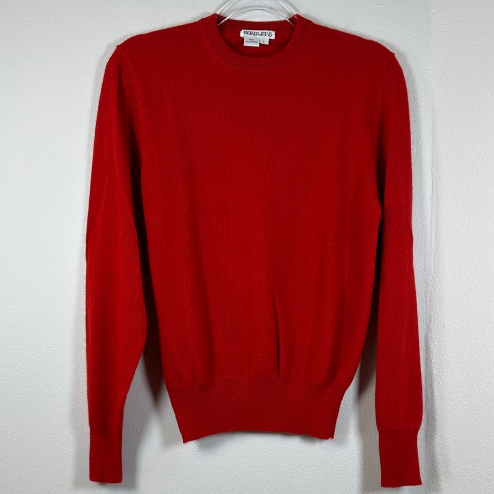 Saks Fifth Avenue Red Crewneck Cashmere Sweater